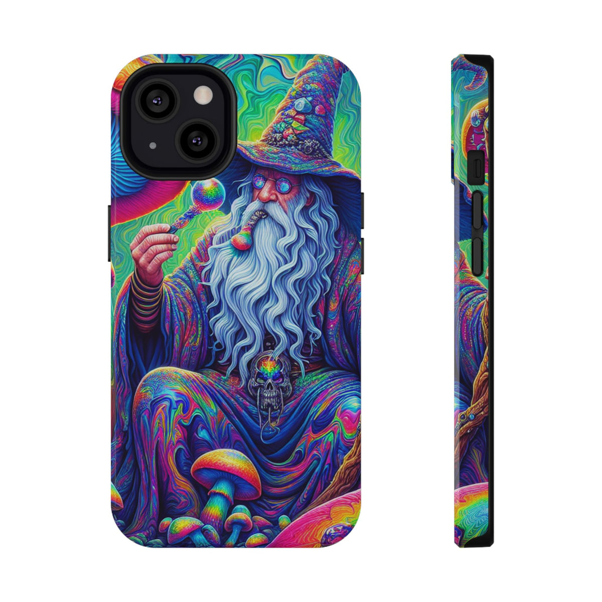 Psychedelic Wizard Phone Case — Impact‑Resistant Protective Cover