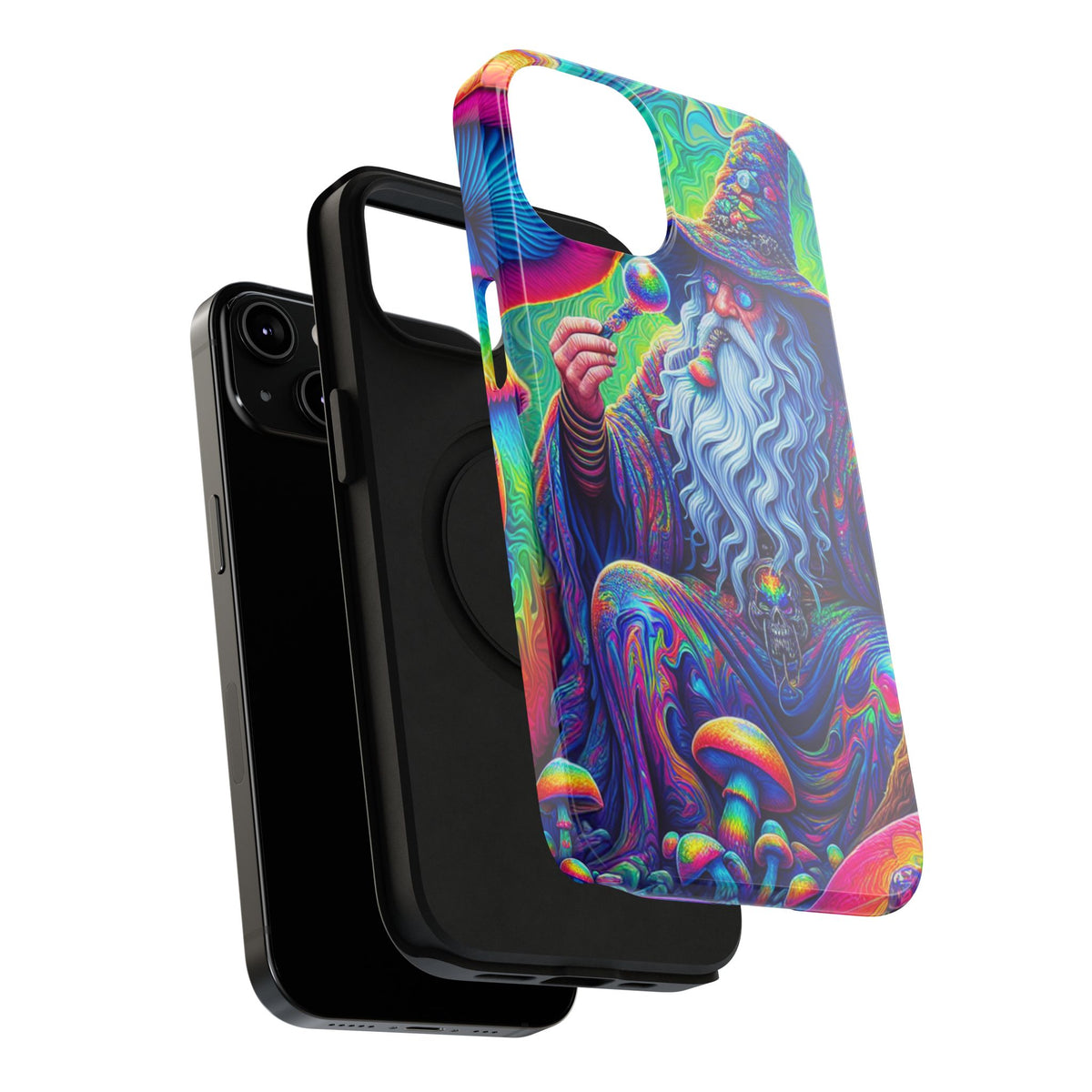 Psychedelic Wizard Phone Case — Impact‑Resistant Protective Cover