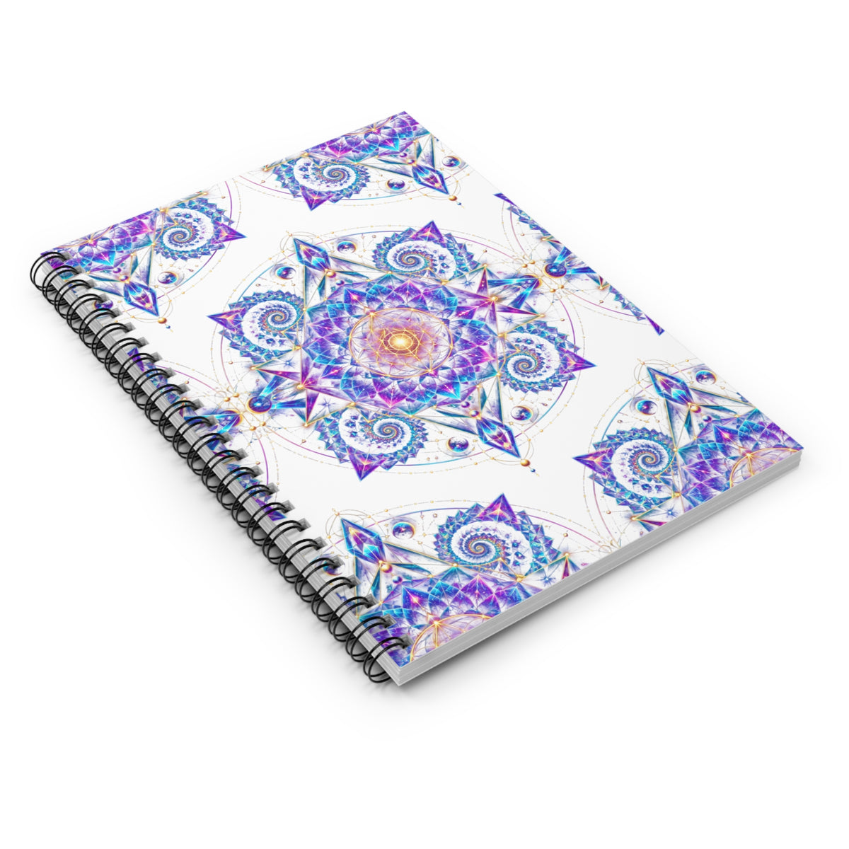 Geometric Mandala Spiral Notebook - Ruled Line