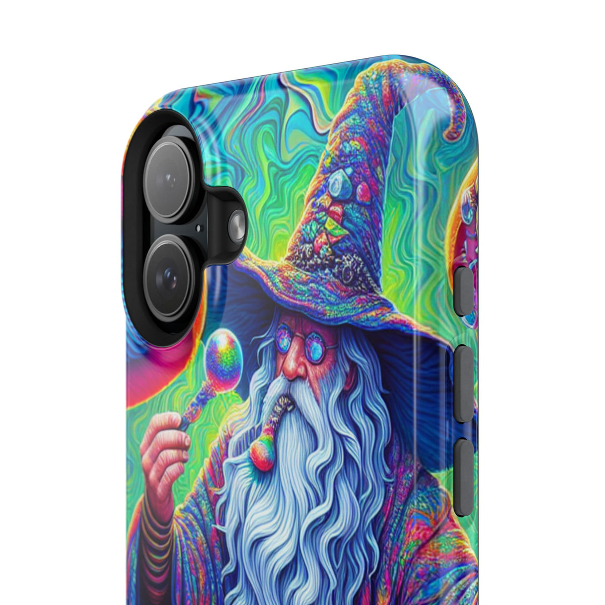 Psychedelic Wizard Phone Case — Impact‑Resistant Protective Cover
