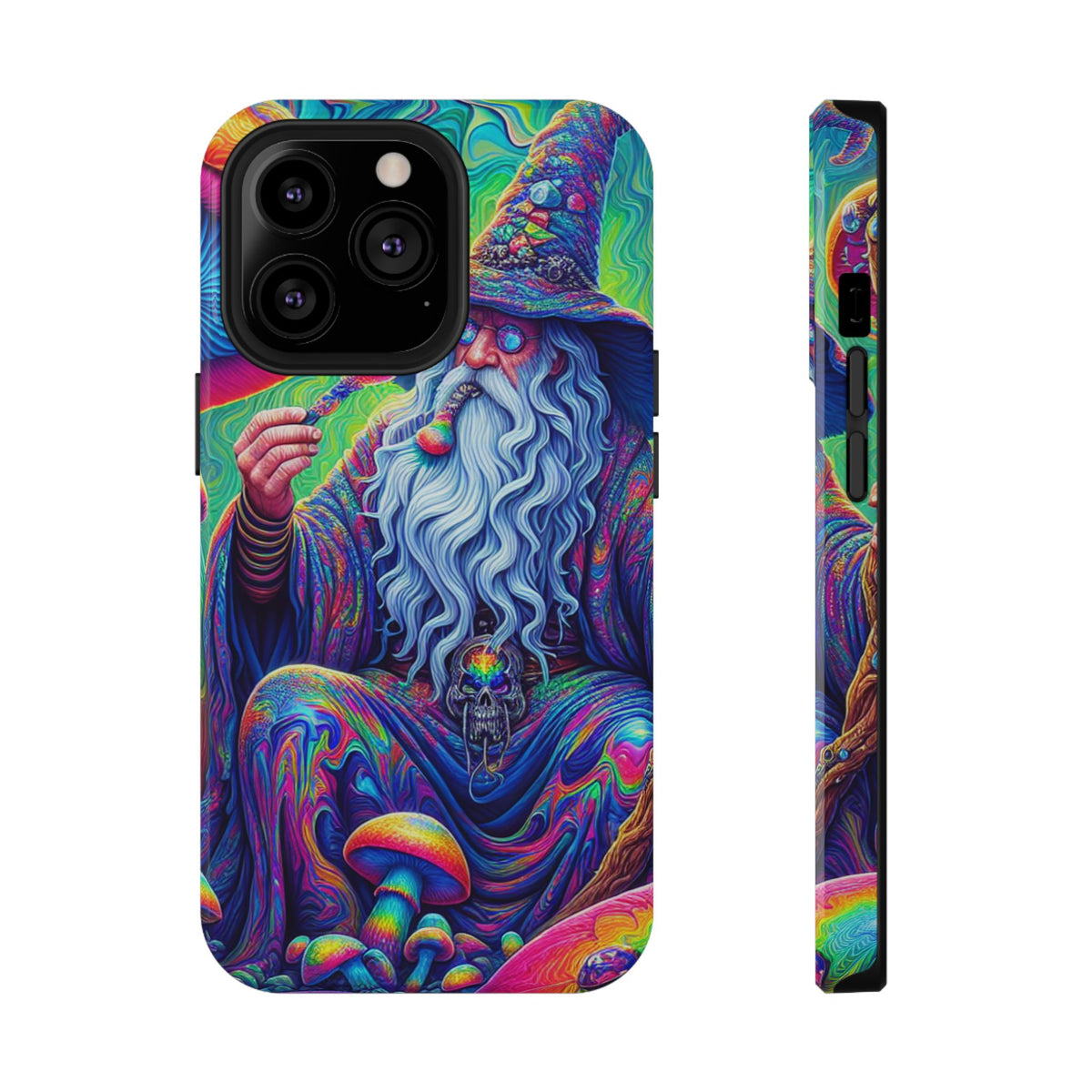 Psychedelic Wizard Phone Case — Impact‑Resistant Protective Cover
