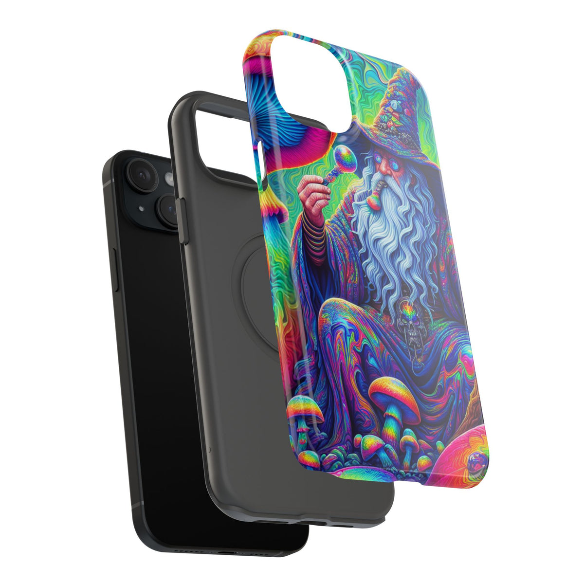 Psychedelic Wizard Phone Case — Impact‑Resistant Protective Cover