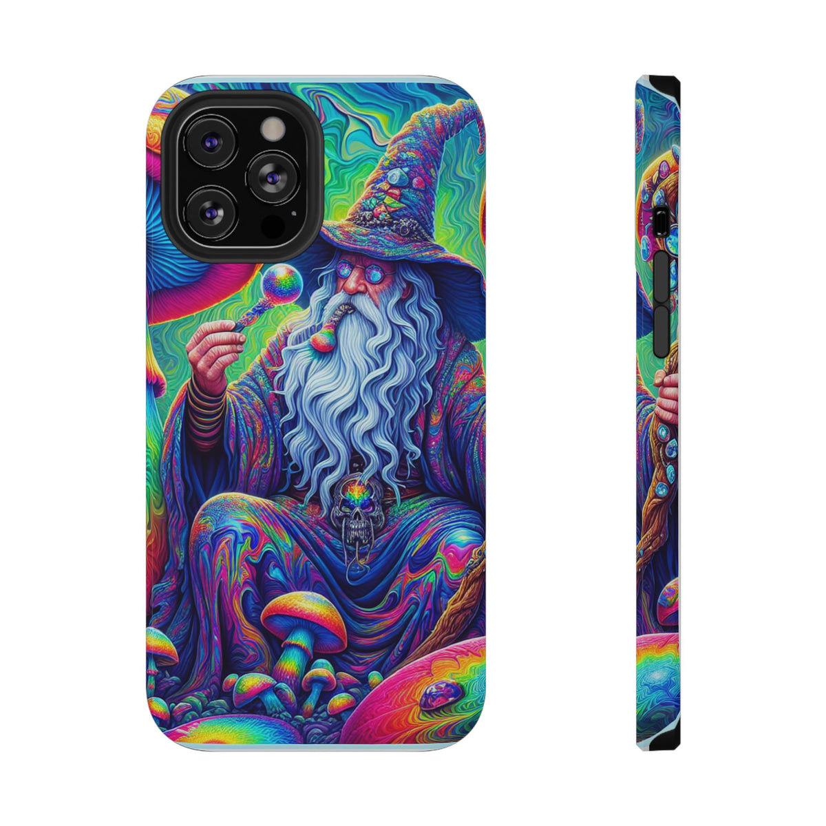 Psychedelic Wizard Phone Case — Impact‑Resistant Protective Cover