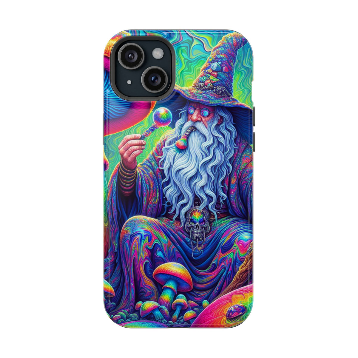 Psychedelic Wizard Phone Case — Impact‑Resistant Protective Cover