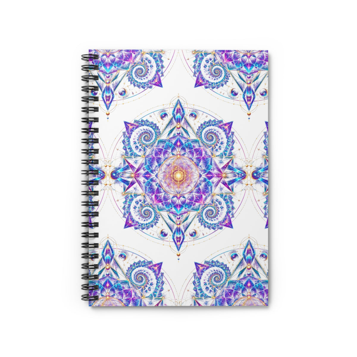 Geometric Mandala Spiral Notebook - Ruled Line