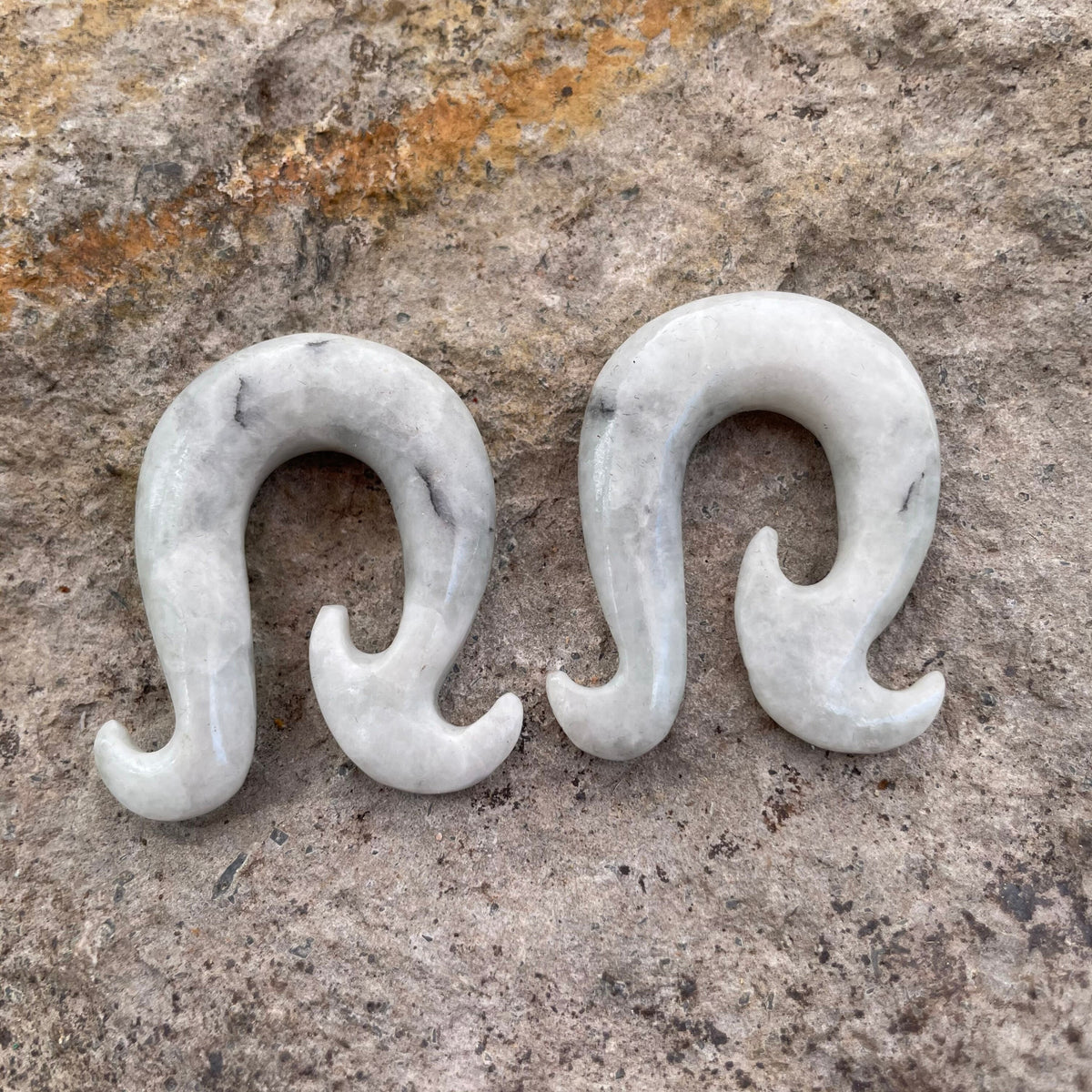 OOAK Jadeite Wave Hook Earrings – 00g (9.5mm)