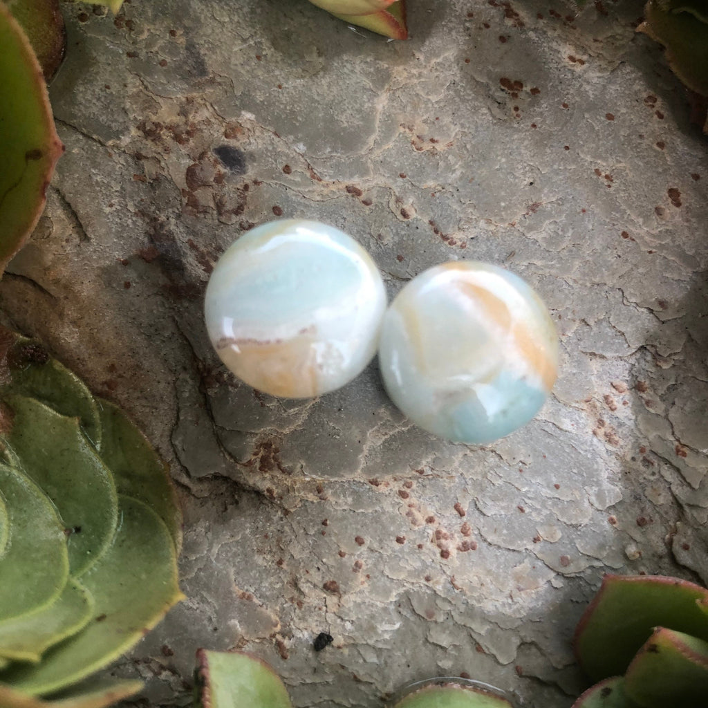 OOAK Amazonite Single Flared Plugs – 9/16" (14mm)