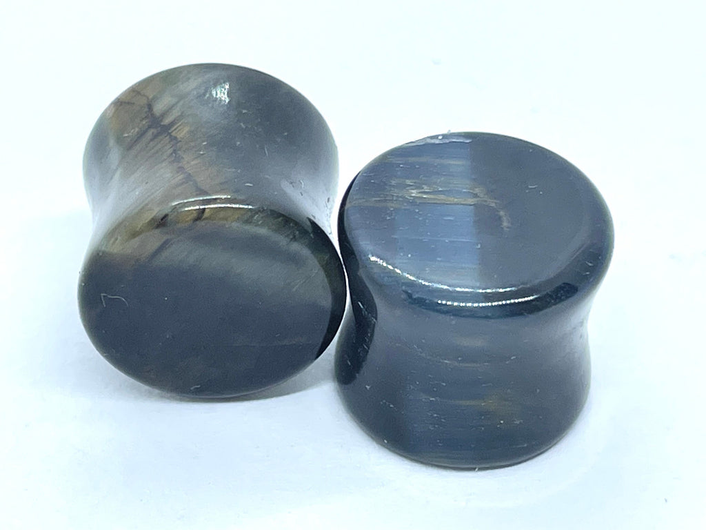 OOAK Blue Tiger’s Eye Plugs – 1/2" (13mm)
