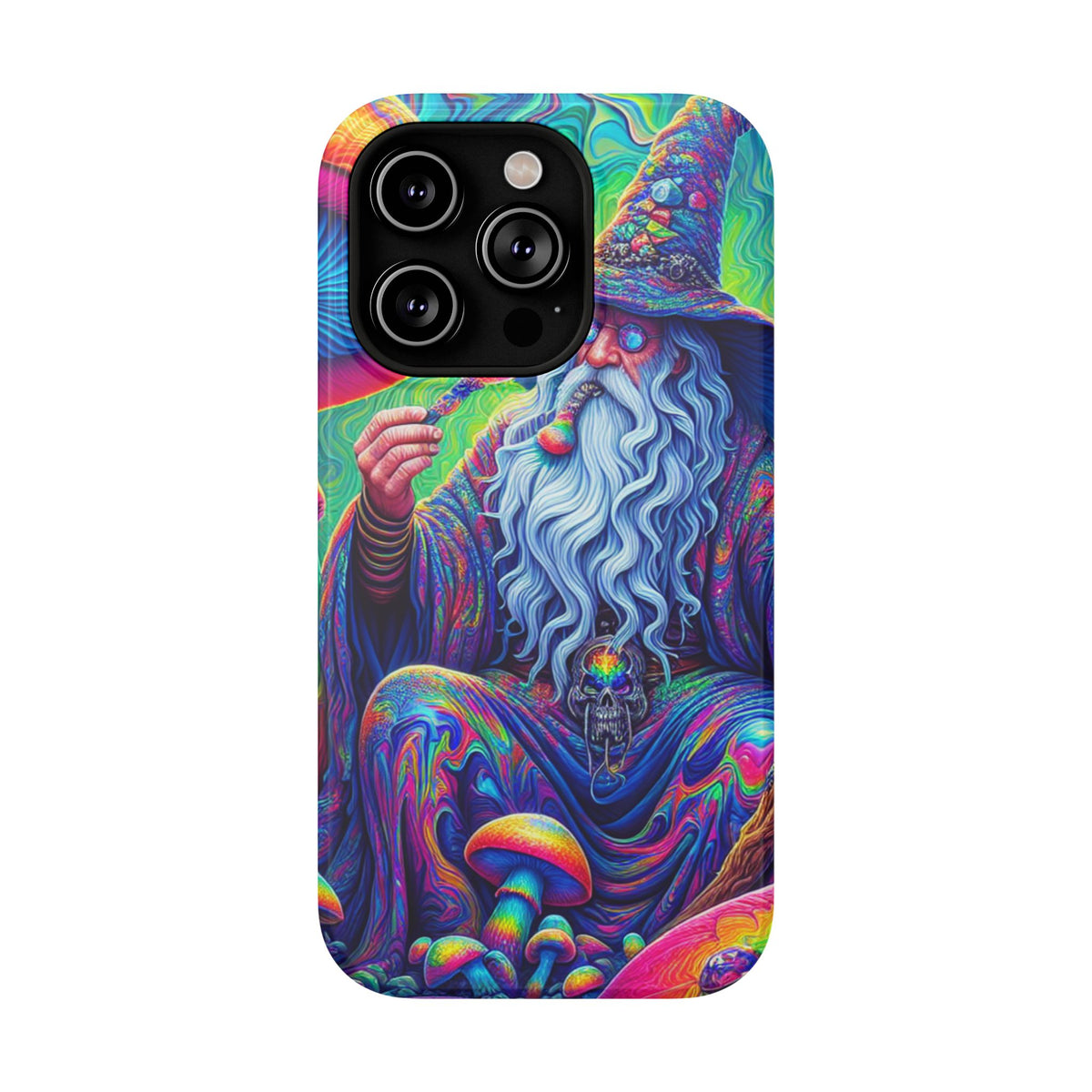 Psychedelic Wizard Phone Case — Impact‑Resistant Protective Cover