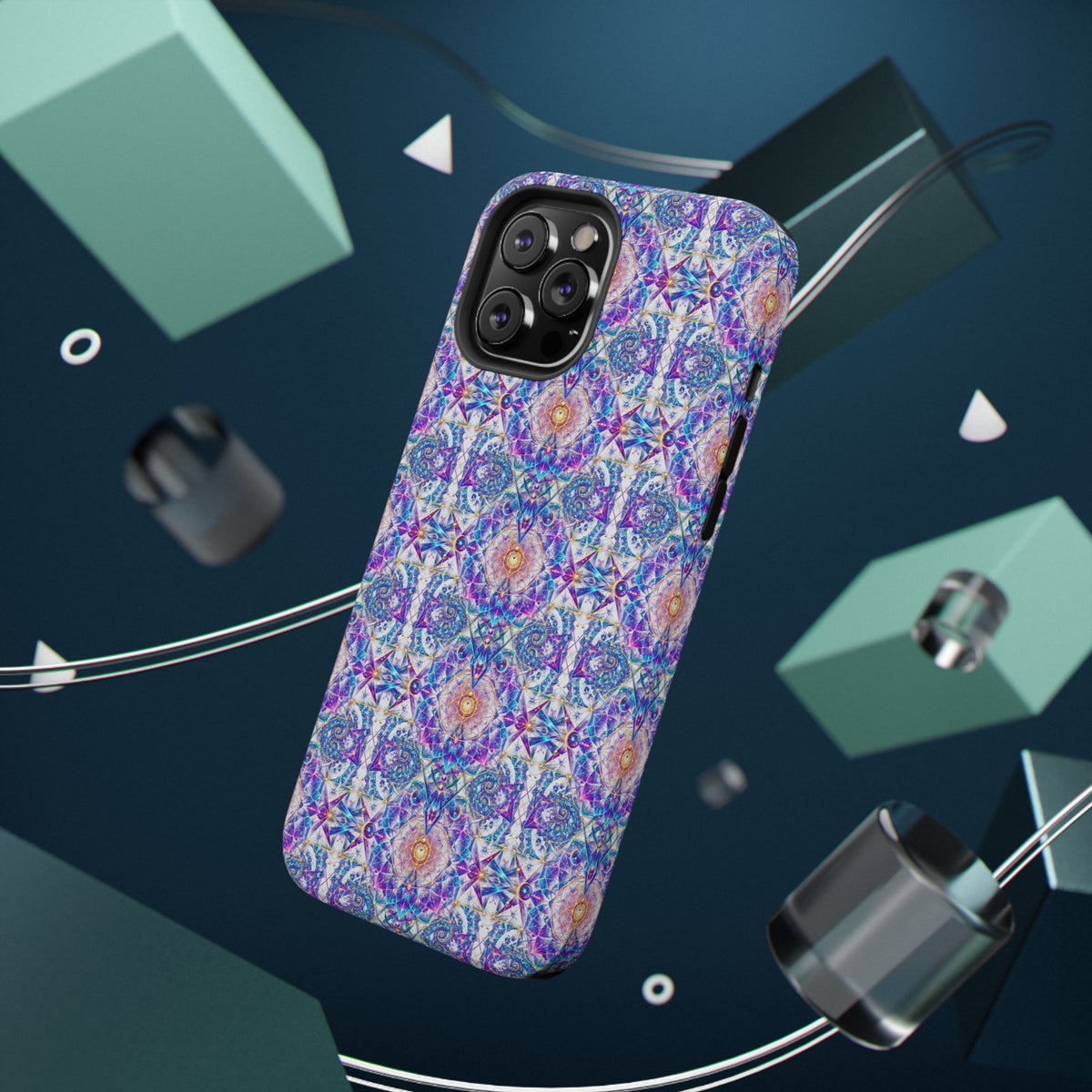 Geometric Pattern Phone Case — Protective Cosmic Art iPhone Cover