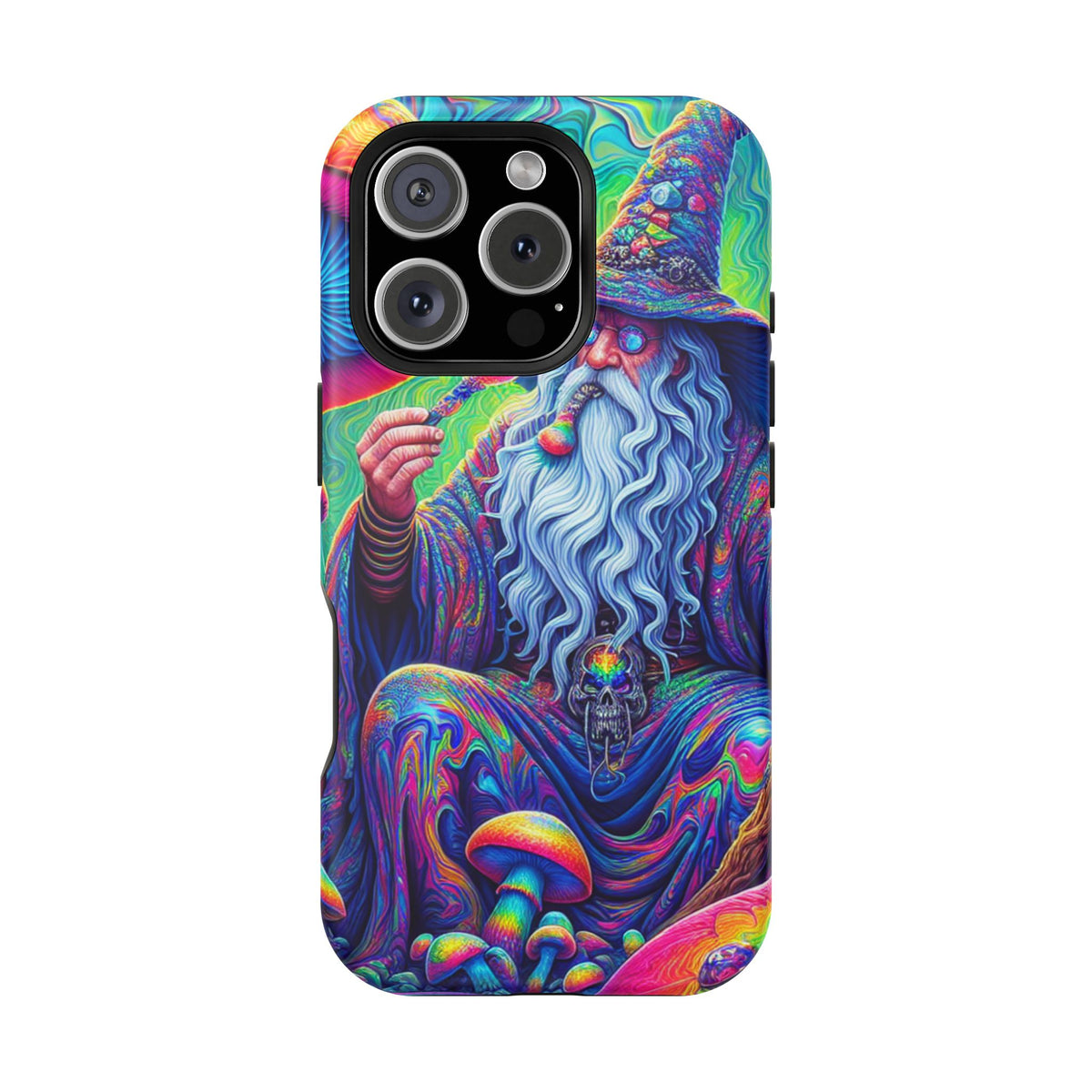 Psychedelic Wizard Phone Case — Impact‑Resistant Protective Cover