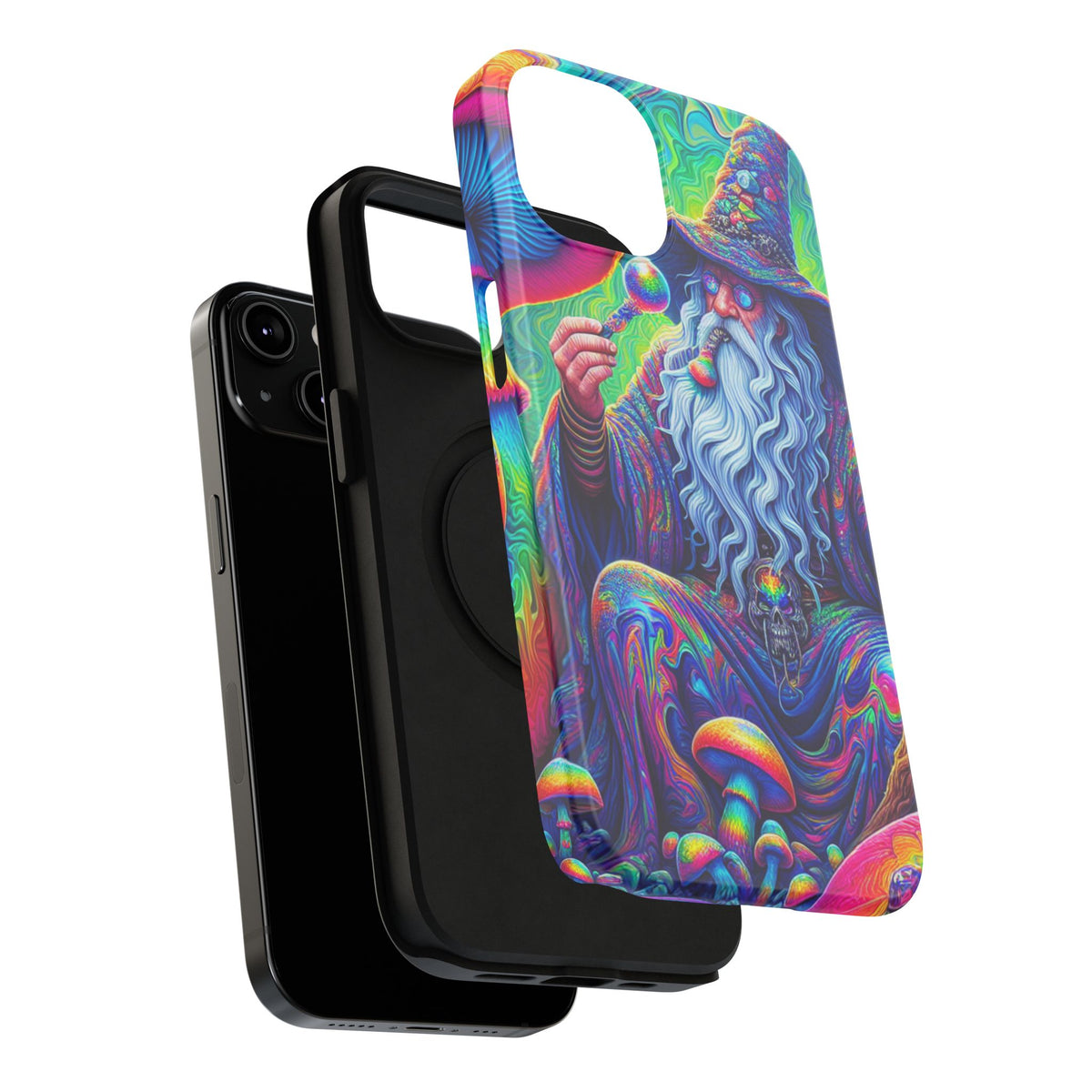 Psychedelic Wizard Phone Case — Impact‑Resistant Protective Cover