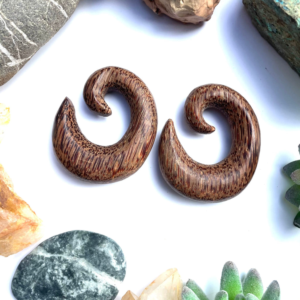 Coconut Wood Thick Hoop Earrings – Limited Stock