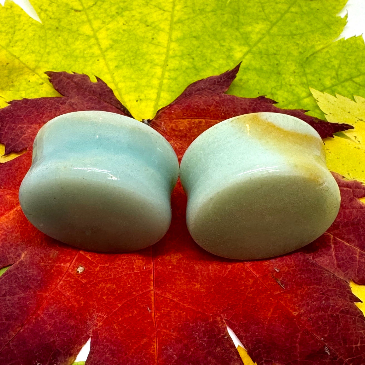OOAK Blue Stone Tunnels – Gemstone Verification Needed