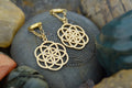 Seed of Life Magnetic Clasp Gauged Earrings