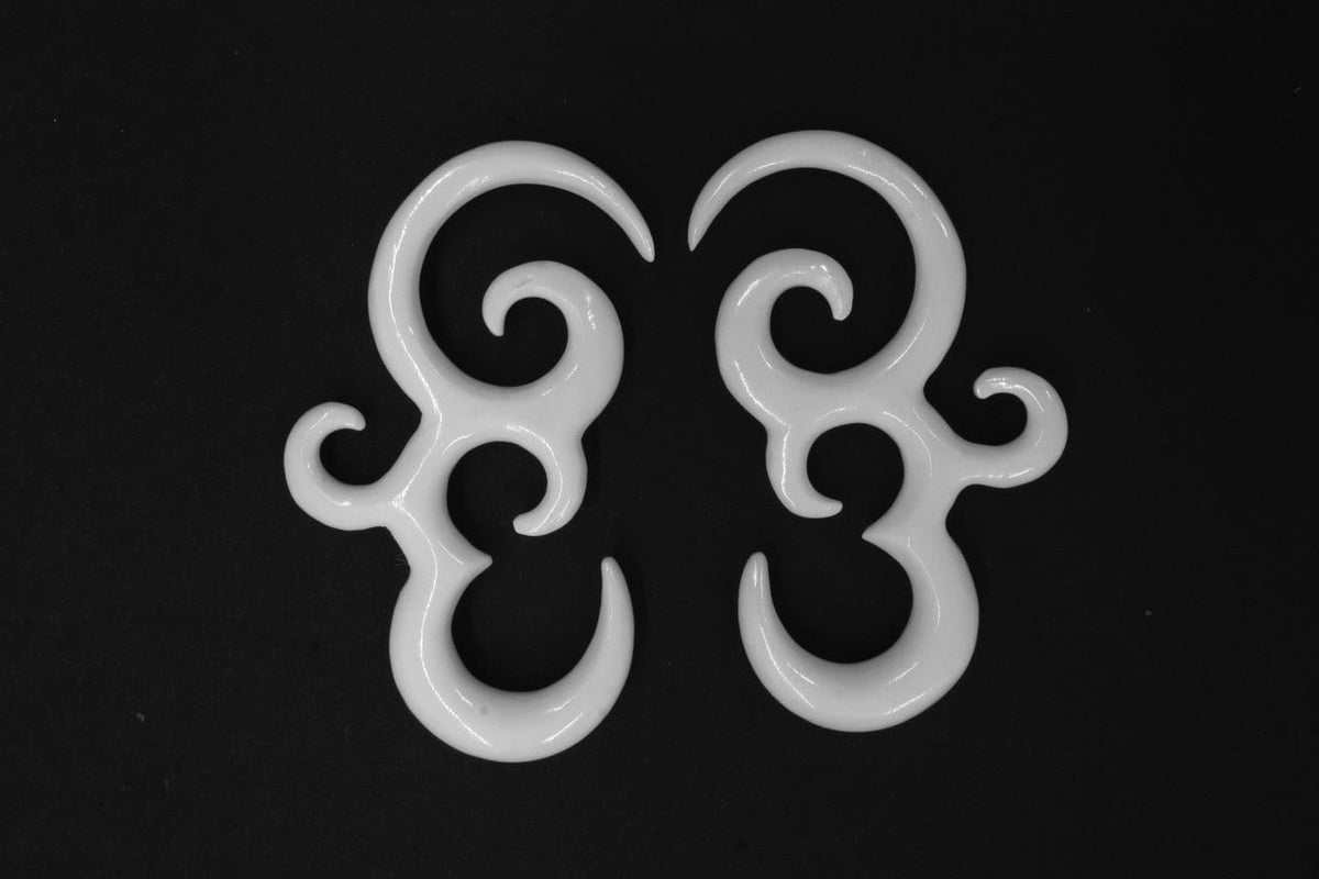 Hand-Carved Bone Earrings – 10g (2.5mm)