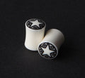 White Star Bone Plugs – Double Flared Ear Gauges