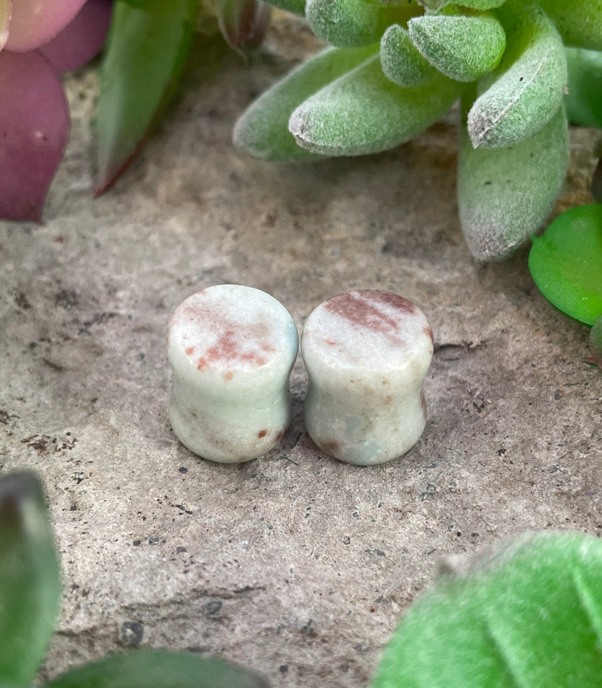 OOAK Reversible Amazonite Plugs – 7/16" (11mm)