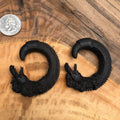Ebony Wood Dragon Gauged Earrings – Limited Edition