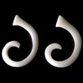 Hand-Carved Bone Hanging Earrings – Ear Gauges