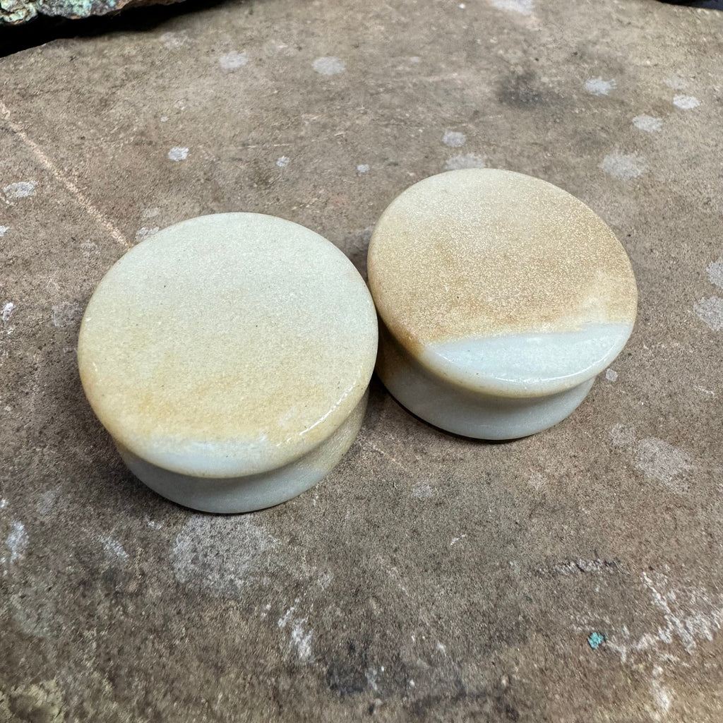 OOAK Ammonite Stone Plugs – Gemstone Verification Needed