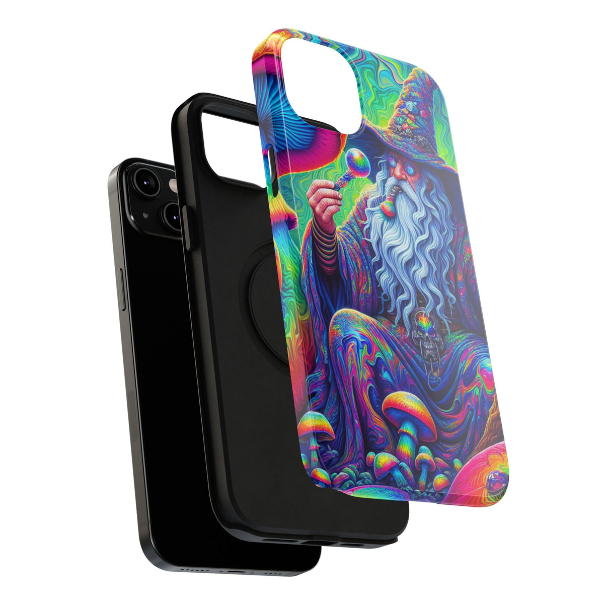 Psychedelic Wizard Phone Case — Impact‑Resistant Protective Cover