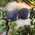 OOAK Grey Agate Stone Plugs – 1" (25mm)
