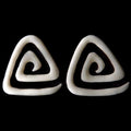 Bone Triangle Spiral Earrings – Gauged Hangers