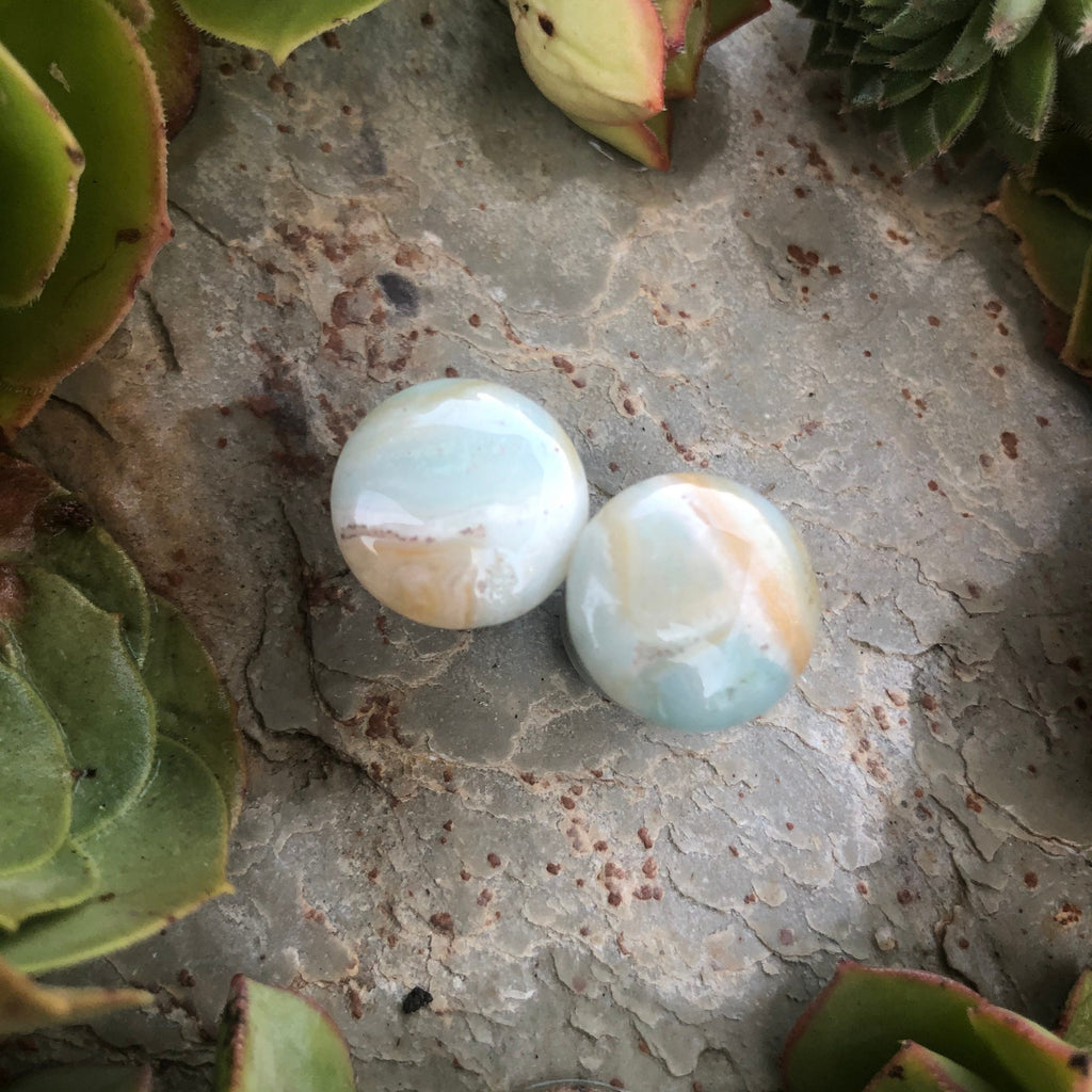 OOAK Amazonite Single Flared Plugs – 9/16" (14mm)