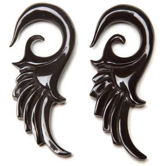 Water Buffalo Horn Hanging Earrings – Organic Ear Gauges