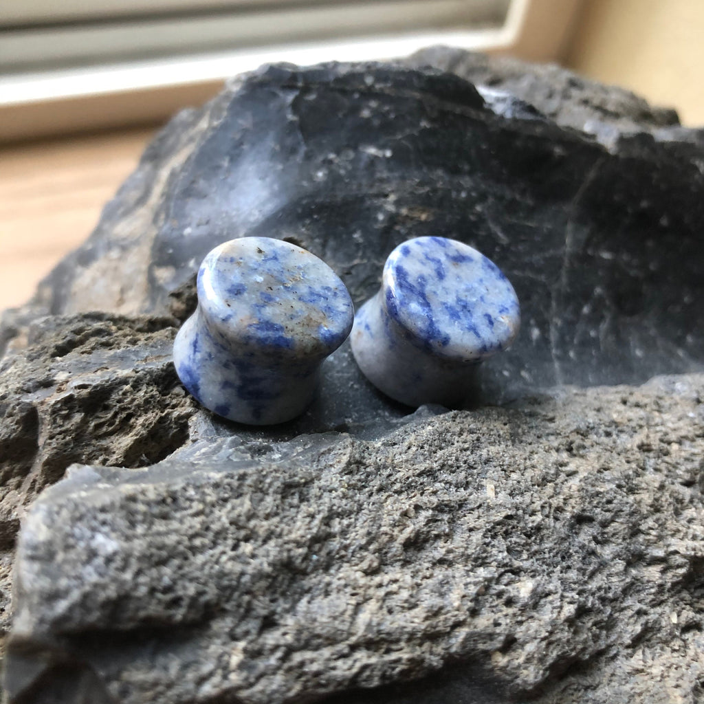 OOAK Blue Lapis Plugs – 9/16" (14mm)