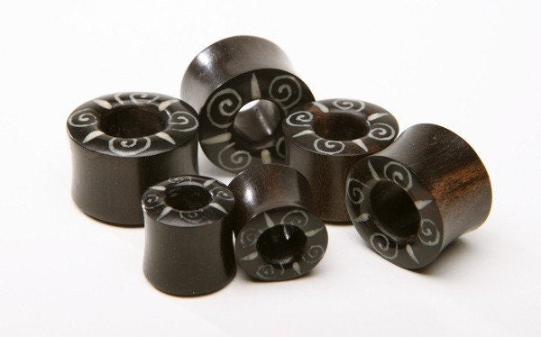 Ebony Wood Inlay Eyelets – Limited Edition Ear Tunnels