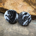 OOAK Zebra Jasper Stone Plugs – 7/8" (22mm)
