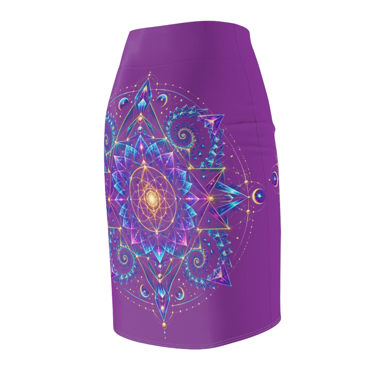 Geometric Mandala Pencil Skirt (AOP)