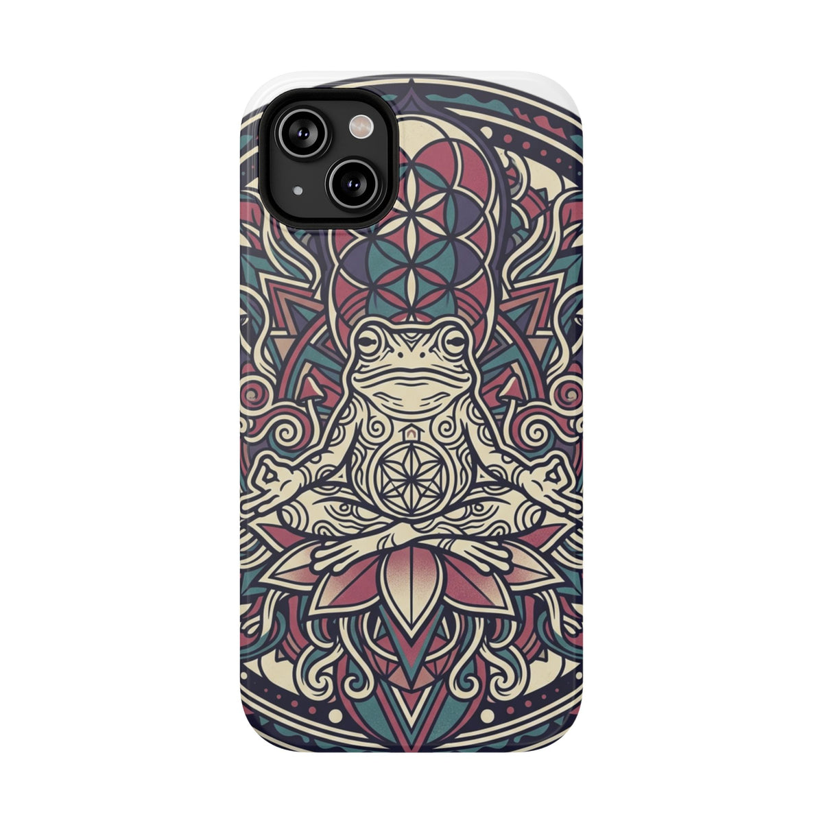 Meditative Frog Mandala Phone Case — Impact‑Resistant Protective Cover