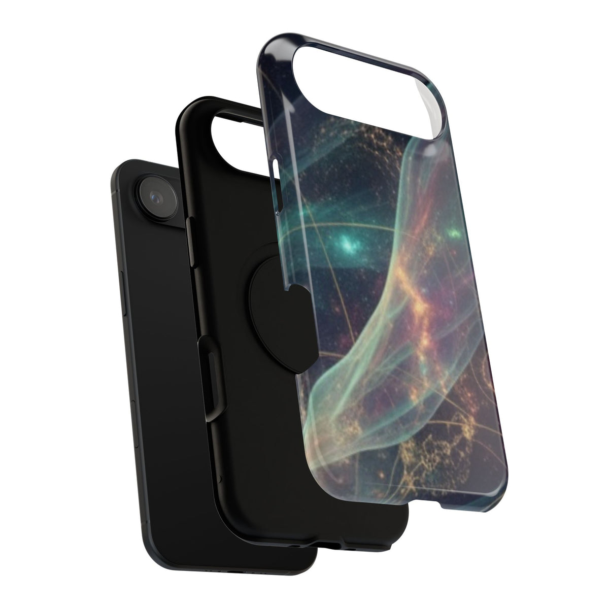 Galaxy Nebula Impact Phone Case — Protective Cosmic Art iPhone Cover