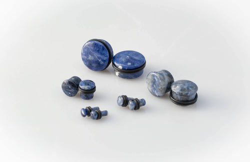 Blue Sodalite Single Flared Plugs – Stone Ear Gauges
