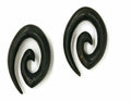 Ebony Wood Diamond Spiral Earrings – Limited Edition