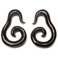 Drop Spiral Horn Hanging Earrings – Organic Gauges