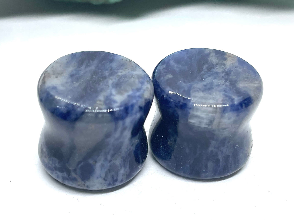 OOAK Sodalite Plugs – 9/16" (14mm)
