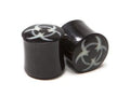 Biohazard Horn Plugs with Bone Inlay – 7/16" (11mm)