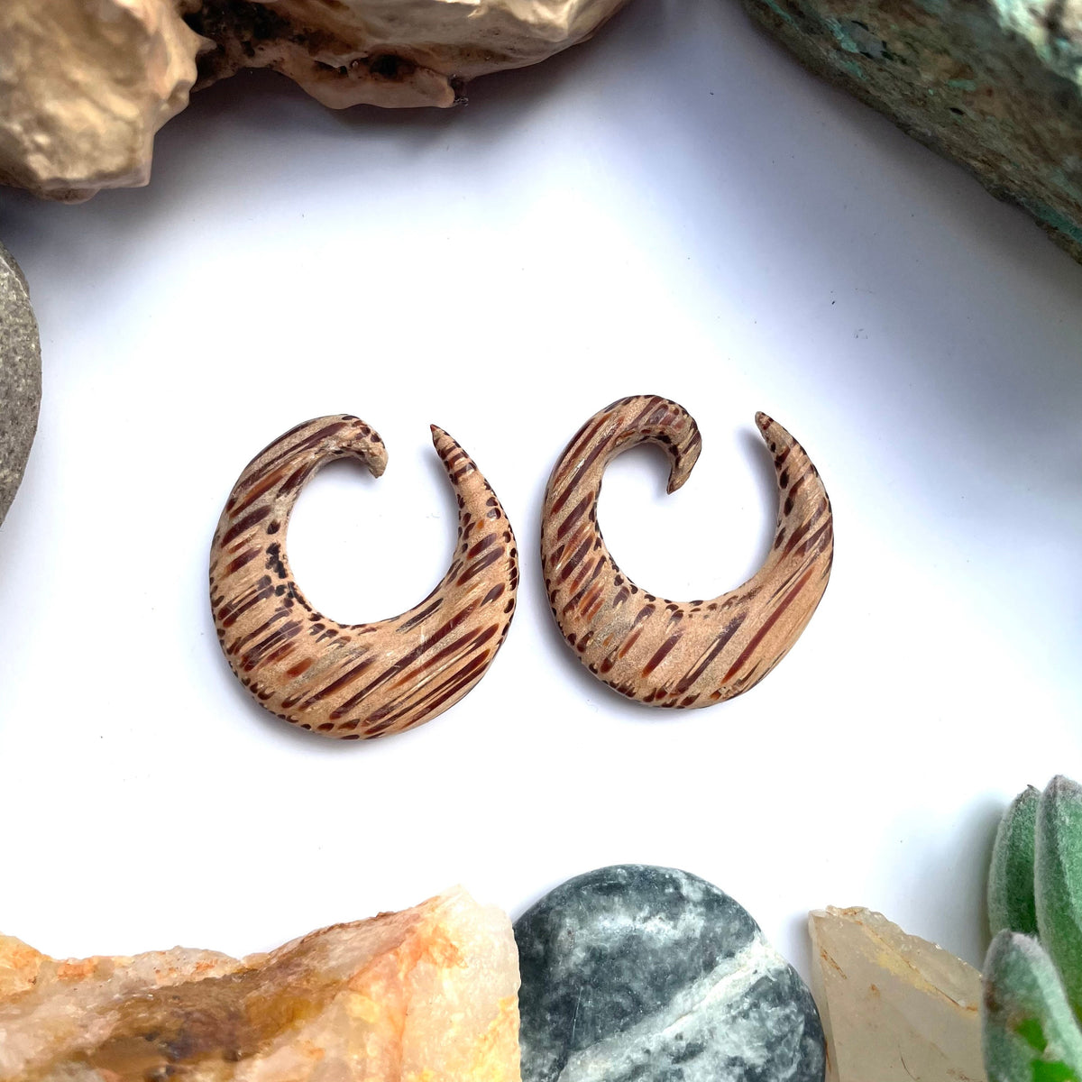 Coconut Wood Thick Hoop Earrings – Limited Stock