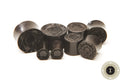 Carved Geometric Ebony Wood Plugs – Double Flared