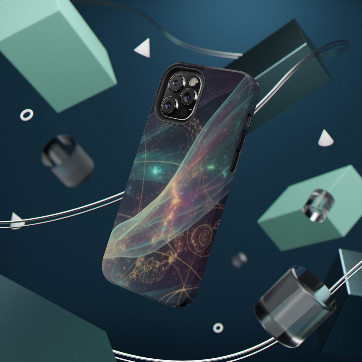 Galaxy Nebula Impact Phone Case — Protective Cosmic Art iPhone Cover
