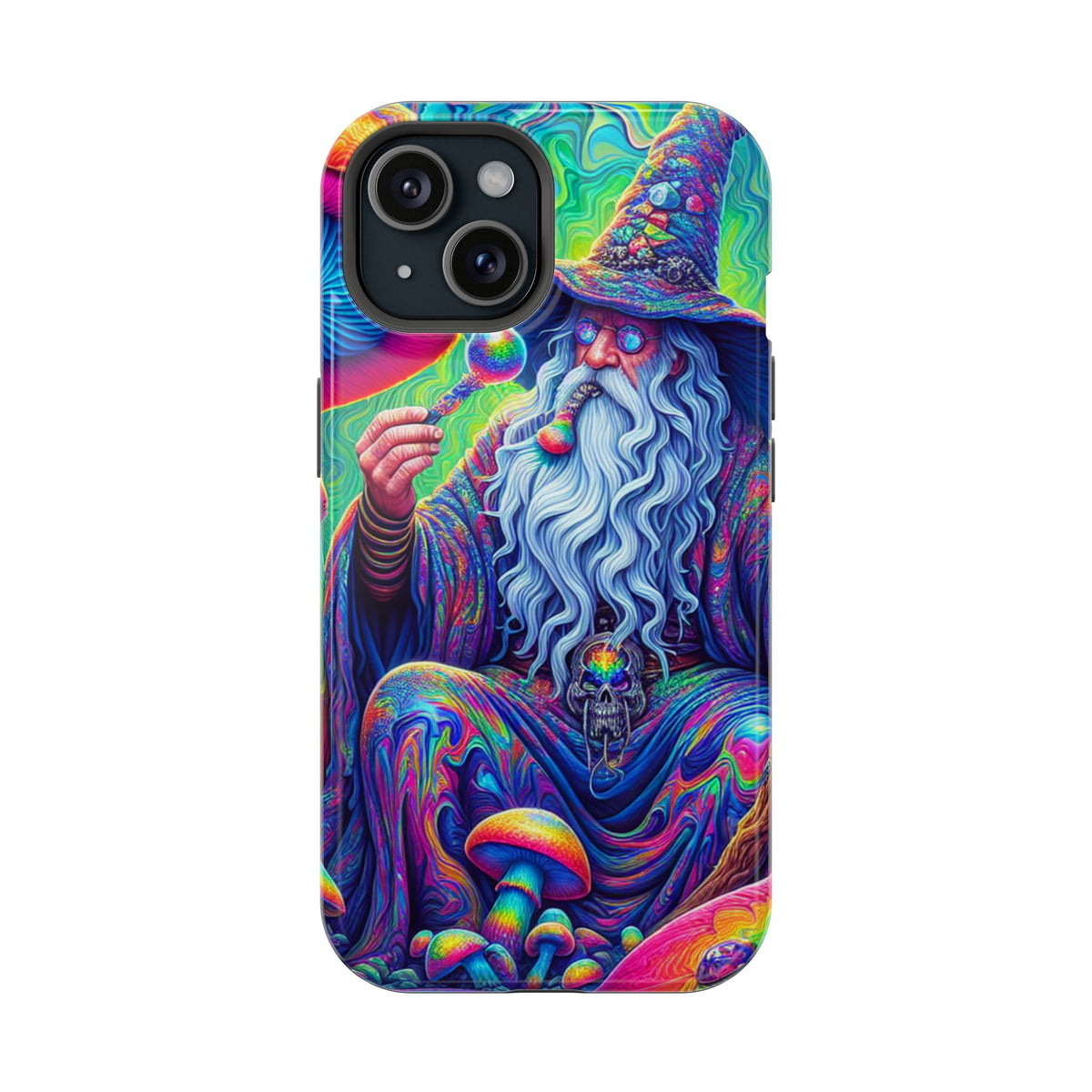 Psychedelic Wizard Phone Case — Impact‑Resistant Protective Cover