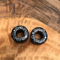 Ebony Wood Tribal Inlay Eyelets – Double Flared Tunnels