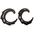 Carved Water Buffalo Horn Gauged Earrings – Organic Hangers