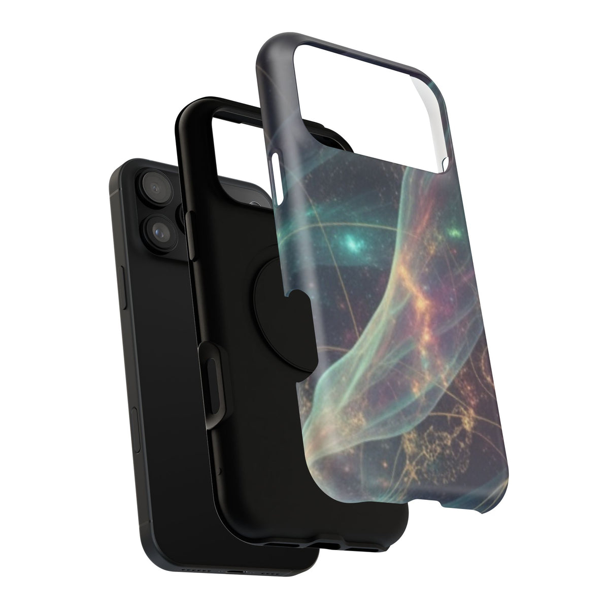 Galaxy Nebula Impact Phone Case — Protective Cosmic Art iPhone Cover