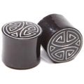 Reversible Horn Plugs with Bone Inlay – Ear Gauges