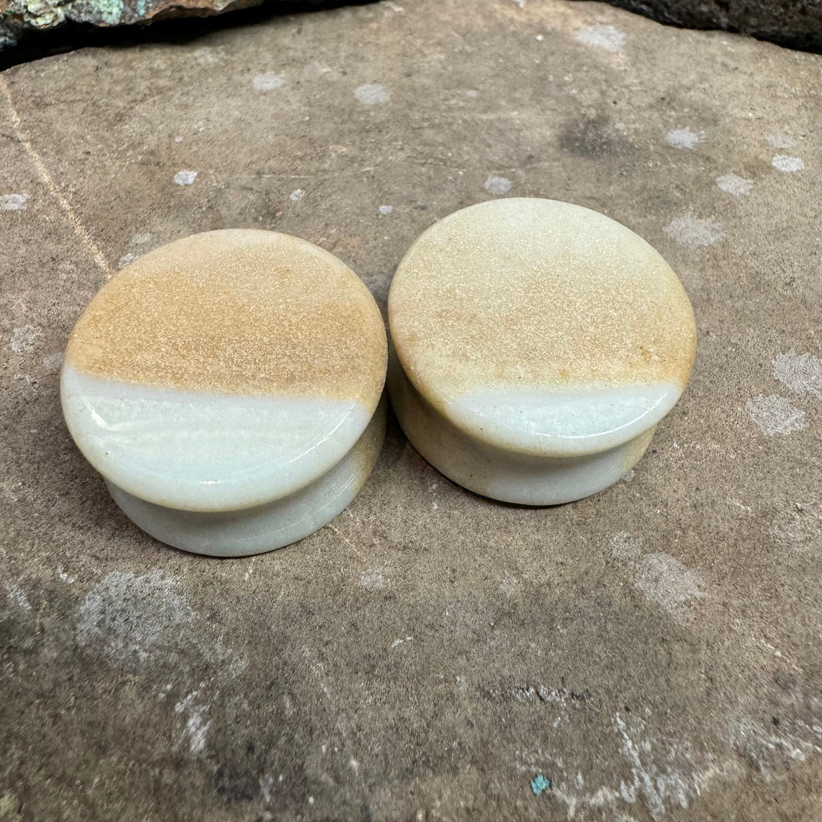 OOAK Ammonite Stone Plugs – Gemstone Verification Needed